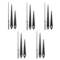 thumbnail image 2 of 5 Pcs Aiguilles d'Horloge Kits d'Aiguilles d'Horloge en Aluminium Pièces de Réparation Bricolage Remplacement, 2 of 7