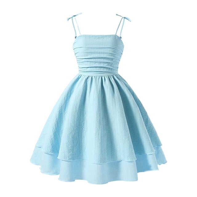 2025 Été s Couleur Unie P Robes de Printemps Robe avec Nœud Papillon Robe Florale pour s Douce Sans Manches pour Enfants