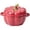 Red, variant on Jierger Oven Pot with Lid, Pumpkin Pottery Dessert Saucepan, Mini Baking Dish Cute Pumpkins Bowl, Covered Oven Ceramic Stockpot, Pumpkin-Shaped Casserole, 4 Color Available