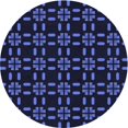 thumbnail image 1 of Ahgly Company Tapis d'Intérieur Lavables en Machine, Ronds, Bleu Nuit Transitionnel, Ronds de 6 Pi, 1 of 7