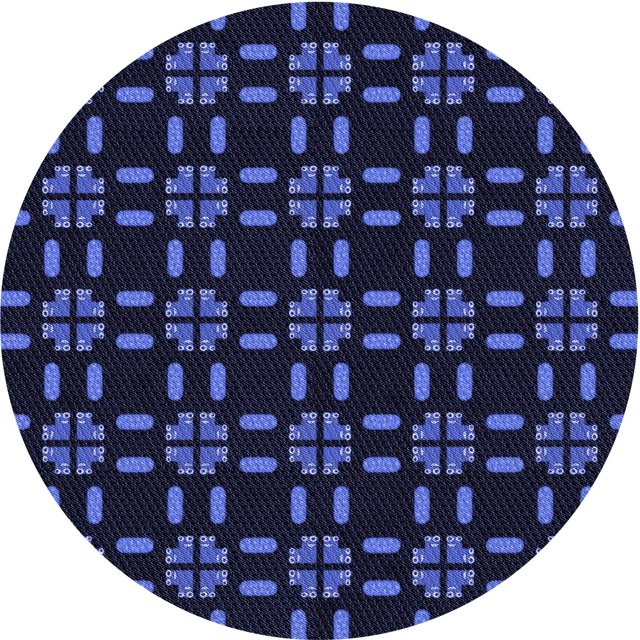 Ahgly Company Tapis d'Intérieur Lavables en Machine, Ronds, Bleu Nuit Transitionnel, Ronds de 6 Pi
