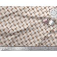 thumbnail image 2 of Soimoi Japan Crepe Satin Fabric Diagonal Check Print Sewing Fabric Yard 42 Inch Wide, 2 of 5