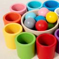 thumbnail image 3 of Vaidha Wooden Color Sorting & Counting Toy for Toddlers | Shape Matching Game with Cups | Preschool Learning Activity for Kids Ages 3+ | Montessori Educational Toys, 3 of 7