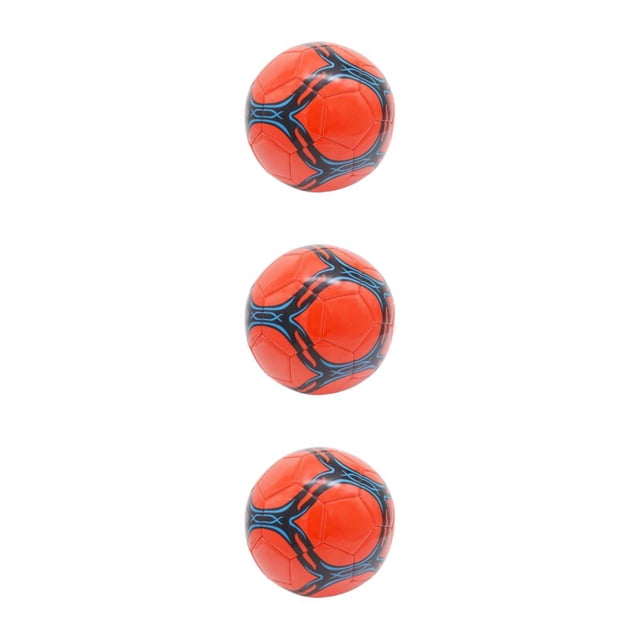 Langgg Ballon de Soccer Officiel - Durable et Largement Utilisé pour les Matchs et l'Entraînement Ballon en PVC Portable Ballon de Soccer Officiel le Plus Récent Rouge type 5 Ensemble de 3