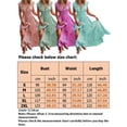 thumbnail image 2 of LUXUR Robe Évasée pour Femme Été Plage Longue Taille Fine Tunique Col en V Nœud Fleuri Robe d'Été Boho Robes Sans Manches Fluide Bleu Ciel 2TG, 2 of 2