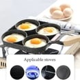 thumbnail image 4 of Dvkptbk Omelette Pan 4-Hole Omelet Pan for Burger Eggs Ham Pancake Maker Frying Pans Creative (Second Use Fund for Back Cover) Omelette Pan, 4 of 9