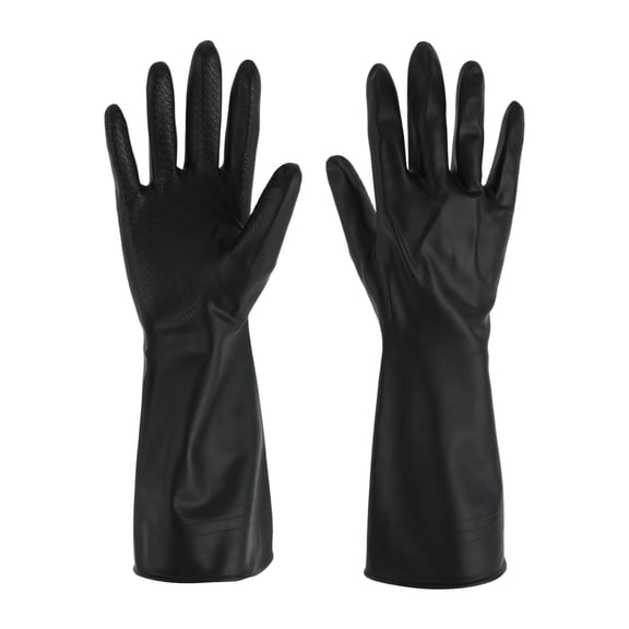 Unique Bargains 1 Pair Cleaning Gloves Household Living Gloves S Black