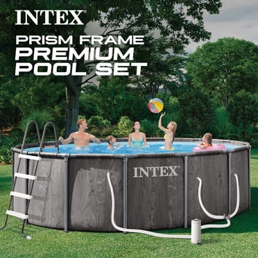 Intex 18Ft X 48In Greywood Prism Frame Premium Pool Set, Age: 6+
