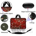 thumbnail image 2 of Sac Pochette pour Ordinateur Portable en Néoprène 17-17,3 Pouces, Étui de Transport avec Poignée et Bandoulière Ajustable - Amandiers Rouges, 2 of 3