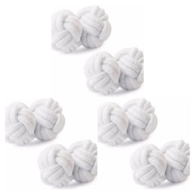 kurtrusly 10pcs Polyester Style With These Durable And Lightweight Cufflinks Versatile Accessories Cuff Links white 3Set