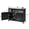thumbnail image 3 of Costway Buffet de Cuisine Serveur Bahut Armoire de Rangement avec 2 Portes et Tablette Noir, 3 of 10