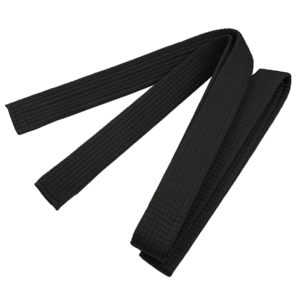 TOPTIE Karate TaeKwonDo Belt, Martial Arts Double Wrap Solid Rank Belt-Black-Size 4