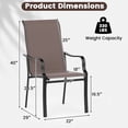 thumbnail image 3 of Costway Patio Dining Chair Set of 4 High Backrest Dining Furniture with Wide Seat, 3 of 7