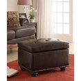 thumbnail image 4 of Designs4Comfort Ottoman de Rangement 5th Avenue en Cuir Synthétique Espresso, 4 of 4