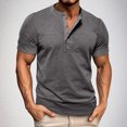 thumbnail image 2 of Besolor Men's Short Sleeve Shirts Summer Classic Button up Basic Tee Shirt Casual Crew Neck Athletic Tops, 2 of 7