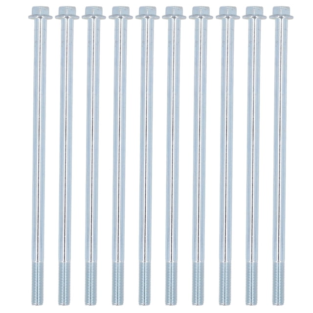 10 Pcs Half Thread Bolt Fine Thread Carbon Steel Sturdy Lengthened Hex Half Tooth Bolts 10x230