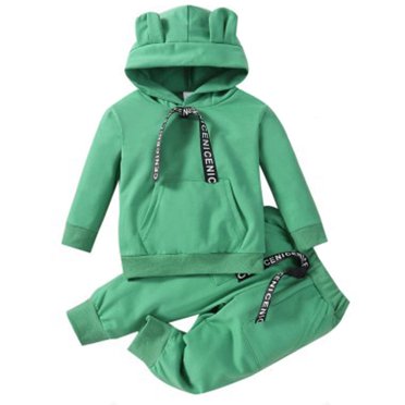 AherBiu Baby Clothes for Girls Winter Hoodie Sweatshirts with Sweatpants Warm Comfy Toddler Outfits