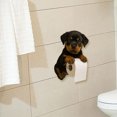 thumbnail image 4 of Wall Mounted Dog Theme Paper Towel Holder Adorable Animal Resin Tissue Dispenser For Bathroom Kitchen Home, 4 of 4