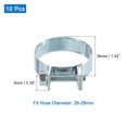 thumbnail image 2 of Unique Bargains 10Pack Mini Fuel Line Pipe Hose Clamp Clip, Adjustable 26-28mm, Zinc Plated, 2 of 5