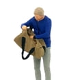 thumbnail image 3 of tamizeot Minuscule 1/64 Diorama de Collection Mise en Forme Femme Train Rue Route Homme Figurine Aspect Sac Homme Bleu 2,8-3 cm, 3 of 3