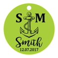 thumbnail image 1 of 100 PCS Personalized Initial with Anchor Wedding Favor Gift Paper Tags Custom Made Round Hang Tags, 1 of 1