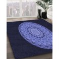 thumbnail image 3 of Ahgly Company Tapis d'Intérieur Lavables en Machine, Ronds, Bleu Nuit Transitionnel, Ronds de 5 Pi, 3 of 7