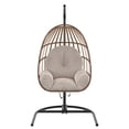 thumbnail image 2 of Mainstays Steel Outdoor Hanging Egg Chair with Stand and Cushion, Beige, 2 of 7