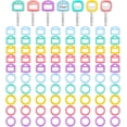 thumbnail image 1 of 80 Pieces Key Colour Covers Key Caps Tags Covers Set Plastic Key Identifier Rings Key Toppers for Keys Organization House Key, 2 Styles (Macaron Colour), 1 of 8