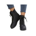 thumbnail image 3 of Woobling Womens Slip Resistant Work Boot Work Slip Resistant Lace Up Comfortable Short Bootie Black 6.5, 3 of 9