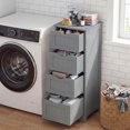 thumbnail image 4 of Costway 32.5'' Bathroom Floor Cabinet with Anti-tipping Device Freestanding Towel Cabinet Gray, 4 of 9