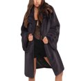 thumbnail image 1 of IROINID Women's Winter Warm Mid-Long Coat Solid Color Front Open Overcoat Long Sleeve Outwear, Gray, 1 of 9