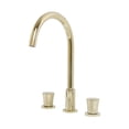 thumbnail image 1 of Gold Deck Mounted Installation Three Holes Double Handle Vanity With Sink, Cold And Hot Mixer Bathroom Faucet ,Versatile Features, 1 of 6