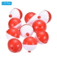 thumbnail image 3 of Unique Bargains 2 Inch Fishing Bobbers, Plastic Push Button Round Fishing Float, Red and White 10 Pack, 3 of 7