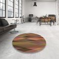 thumbnail image 4 of Ahgly Company Tapis d'Intérieur Lavable à la Machine, Carré, Transitionnel, Brun Pâle, Tapis de Zone, 5 Pieds Carré, 4 of 7