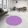 thumbnail image 4 of Ahgly Tapis d'Intérieur Lavable en Machine Carré Transitionnel Lilas Violet Vif, 7 Pieds Carré, 4 of 7
