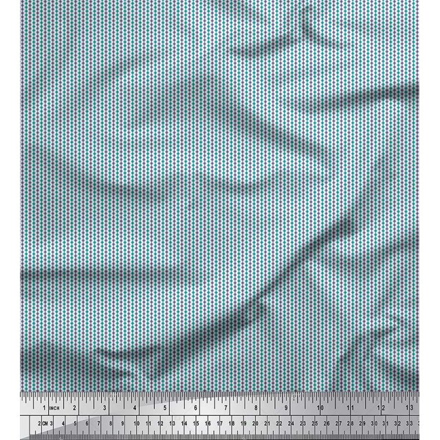 Soimoi Poly Georgette Fabric Geometric Small Print Fabric by The Yard 52 Inch Wide