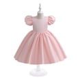 thumbnail image 2 of MIASHUI Robes de Demoiselle d'Honneur à Manches à Volants Robe de Princesse pour Petites/grandes Filles Robe de Bal de Fête de Mariage, Rose, 9-10 Ans, 2 of 9