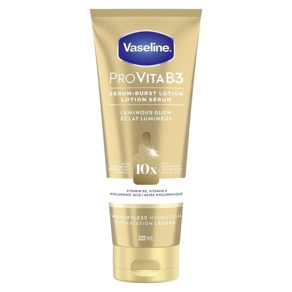 Lotion Vaseline Pro VitaB3 Serum Burst un peau saine et éclatante, légère, éclat lumineux, 10 fois le pouvoir antioxydant de la vitamine C Vaseline 222 ml