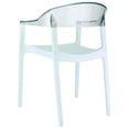 thumbnail image 2 of Compamia Carmen Patio Dining Chair with White Seat in Clear, 2 of 10