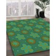 thumbnail image 3 of Ahgly Tapis Rectangulaire Lavable en Machine Intérieur Transitionnel Vert Jungle, 3 Pieds x 5 Pieds, 3 of 7