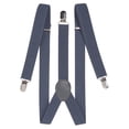 thumbnail image 1 of Men's 1 Inch Wide Solid Adjustable Suspenders, Dark Grey, 1 of 2