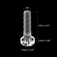thumbnail image 2 of Unique Bargains M3x12mm Plastic Phillips Bolts PC Pan Head Machine Screws Transparent 50 Pack, 2 of 5