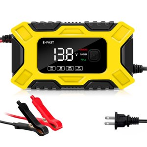 Estbridge 12V 24V Smart Automatic Car Battery Charger Jump Starter Pulse Repair 6A Agm/Gel