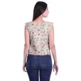 thumbnail image 3 of Moomaya Hauts en Jersey de Coton pour Femmes Sans Manches Imprimés à Col Rond Tenue Décontractée, 3 of 4