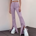 thumbnail image 2 of Women's Casual Mid Waist Cargo Jeans Stretch Wide Leg Denim Pants With Pockets, 2 of 5
