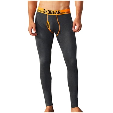 Sous-vêtements Thermiques pour Hommes Leggings de Sport Respirants en Coton à Imprimé pour Hommes Caleçons Longs Thermiques sous-Vêtements Pantalons