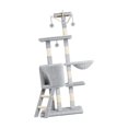thumbnail image 3 of DOLITY Cat Tree (133cm Tall) Multi Level Toy Training Cat for All Ages Cat Light Gray, 3 of 9