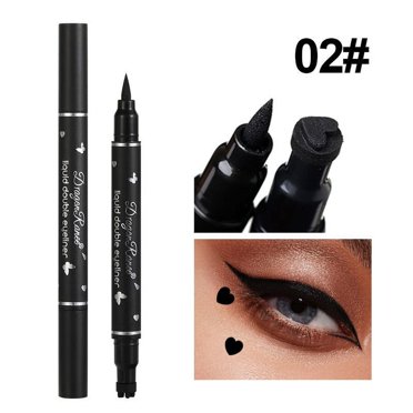 Herunwer Tampons pour Eyeliner Liquide, Stylo Pochoir pour Eyeliner Ailé Double Face, Crayons pour Eyeliner Étanches Longue Tenue, Tampon pour Eyeliner, Crayon pour Eyeliner, Outils de Maquillage pour Tatouage
