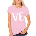 thumbnail image 2 of Hot Sale!! T-Shirts de la Saint-Valentin pour Femmes Imprimés Graphiques Mignons Léopard Cœur Amour T-Shirts Décontractés Manches Courtes Col Rond Rose + TP, 2 of 7