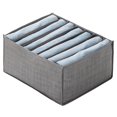 thumbnail image 1 of Jeans Storage Box Non-Woven Fabric Clothes Drawer Organizer Visible Gray Clothes Divider Box Space-Saving Storage Container for Clothes Jeans Underclothes T-Shirt Closet Wardrobe, 1 of 10